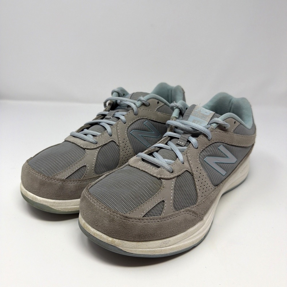 New Balance WW877SB 877 Women's Walking Sneakers Silver Aqua Mesh 2E Size 9